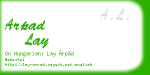 arpad lay business card